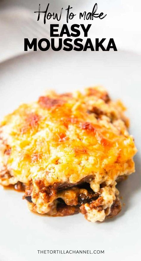 Best Moussaka Recipe, Easy Moussaka Recipe, Moussaka Recipe Easy, Ground Beef Sauce, Lasagna Recipe With Ricotta, Béchamel Sauce, Moussaka Recipe, Beef Sauce, Easy Lasagna Recipe