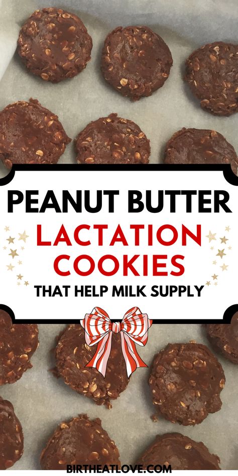 BEST lactation cookies that boost milk supply for breastfeeding Moms. Looking for an EASY lactation cookies recipe, with simple ingredients? These peanut butter and oatmeal lactation cookies only require 1 bowl and just a few breastfeeding pantry staples. You'll love this lactation cookie recipe for boosting milk supply and a tasty breastfeeding snack or treat. Lactating Cookies Recipes, Oatmeal Chocolate Chip Lactation Cookies, Lactation Cookies No Bake, Best Lactation Snacks, Postpartum Cookies, Lactation Recipes With Brewers Yeast, Foods For Lactation, Breastfeeding Snacks Milk Supply, Best Snacks For Breastfeeding