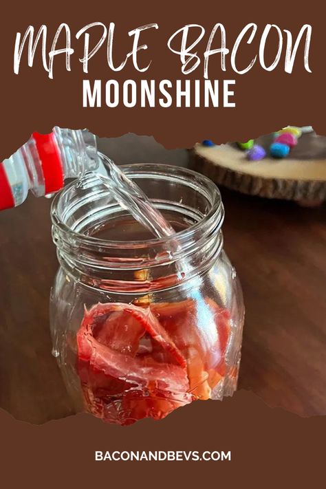 Maple Bacon Moonshine Recipe Rootbeer Moonshine Crockpot, Fall Moonshine Recipes, Canning Moonshine, Flavored Liquor Recipes, Maple Moonshine Recipes, Apple Cider Moonshine Recipe, Diy Moonshine Recipes, Holiday Moonshine Recipes, Cream Moonshine Recipes