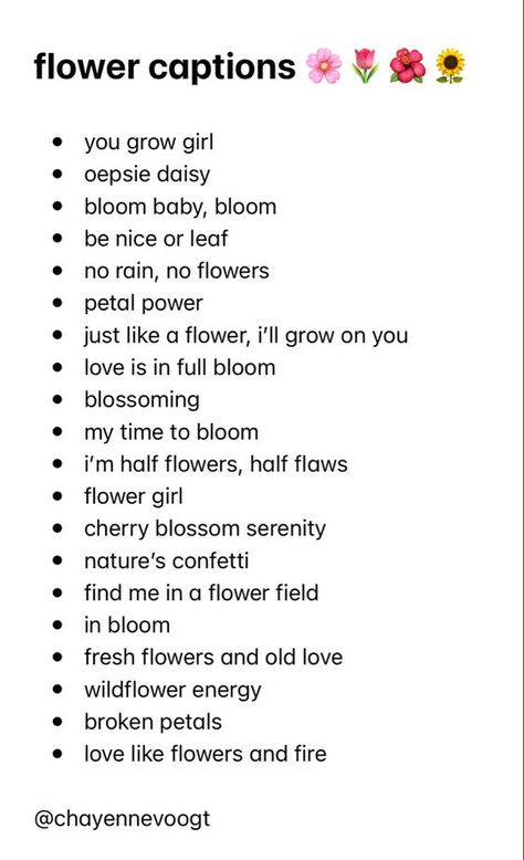 flower captions Captions For Instagram Flower Post, Flower Story Caption, Flowers Related Captions, Love Bloom Quotes, Flowers Caption For Instagram Story, Flower Photo Captions, Floral Instagram Captions, Flower Ig Captions, Cutesy Caption