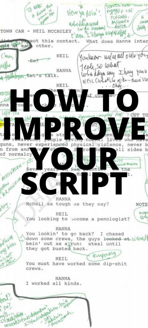 CLICK THE PIN to check out my latest blog post on how to improve your script. Writing A Movie Script, Screenplay Ideas, Filmmaking Ideas, Screenwriting Tips, Screenplay Writing, Movie Production, Film Script, Movie Making, Writing Programs