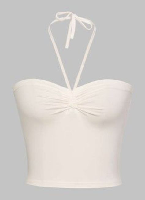 white top with a ruched bust and tie neck Clothes White Background, Outer Banks Outfits, Tiktok Acc, Y2k Hippie, Fits For Summer, Y2k Clothes, Tie Top, Lookbook Outfits, Dream Clothes