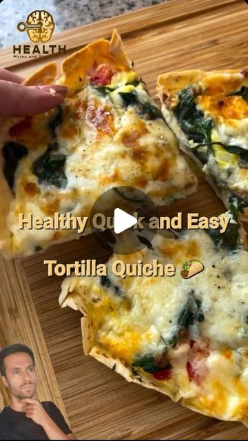 Pedro Baptista on Instagram: "Healthy, quick, and delicious! 🌟   This tortilla quiche bake is perfect for any time of day, packed with protein and veggies, and ready in no time!  Ingredients:  -Tortilla -3 eggs -Cottage cheese -Shredded cheese -Paprika -Spinach or any vegetable you like -Salt and pepper  Method:  -Place the tortilla in a pan. -Mix eggs, cottage cheese, salt, and pepper. -Add shredded cheese and veggies. -Bake for 20 minutes at 180°C.  ✅️ Save this recipe and FOLLOW for more quick and healthy recipes!   Credits: @recipery.app  Disclaimer: This recipe is for informational purposes and supports a balanced diet. Adjust ingredients based on your personal health needs.  #healthyrecipes #quickmeals #tortillabake #proteinpacked #mealprepideas #easyrecipes #balancedmeals #healthmy Healthy Meals With Tortillas, Tortilla Quiche Bake With Cottage Cheese, Cottage Cheese Eggs Bake, Tortilla Quiche Bake, Tortilla Egg Bake, Cottage Cheese Tortilla, Quiche With Cottage Cheese, High Protein Low Carb Recipes Dinner, Eggs Cottage Cheese