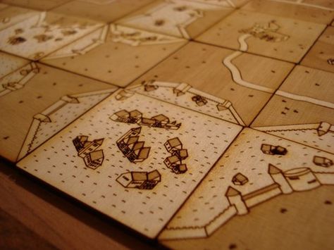 Laser Cut Board Games Laser Engraved Board Games, Laser Cut Board Games, Wood Board Games, Laser Games, Laser Cut Ideas, Glow Projects, Rpg Board Games, Wooden Board Games, Fancy Accessories