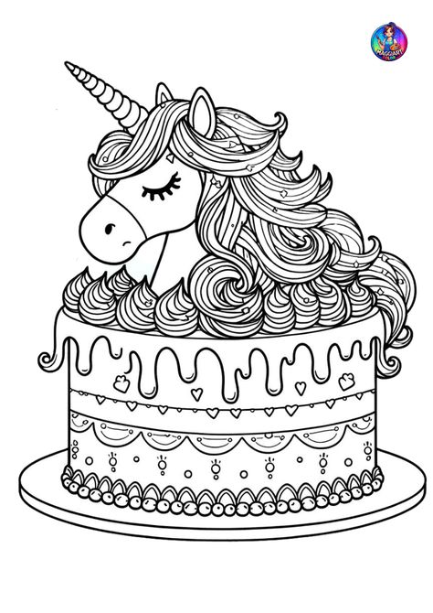 Download this enchanting unicorn cake coloring page for kids! Perfect for a fun and creative activity, this page features a delightful unicorn head emerging from a beautifully decorated cake. Great for unicorn-themed parties or a quiet afternoon of coloring. Click to get your free printable now and let the magic begin! Unicorn Cake Coloring Pages, Cake Coloring Pages, Cake Coloring, Unicorn Head, Unicorn Cake, Creative Activities, Coloring Pages For Kids, Coloring Page, Free Printable