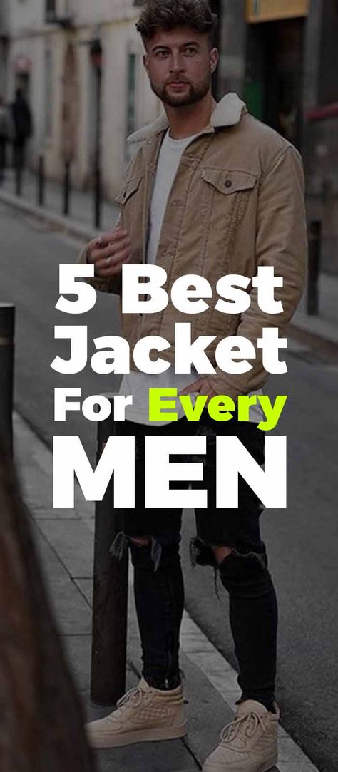 Types Of Jackets Men, Mens Spring Jackets, Jackets For Winter, Cool Jackets For Men, Casual Fall Jacket, Mens Jackets Fall, Dapper Mens Fashion, Mens Fashion Casual Winter, Mens Jackets Casual