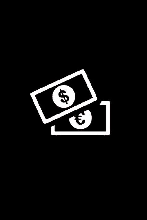 Black Money Icon, Chroma Key Backgrounds, Money Icon, Money Logo, Instagram Money, Black And White Instagram, Finance Icons, Money Icons, Black App