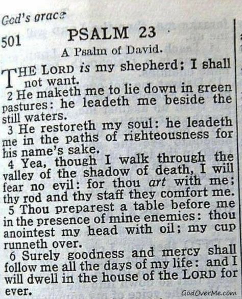 Psalms 23:1-6 (KJV) 23rd Psalm, Psalm 23 1, 1 Tattoo, The Lords Prayer, Faith Prayer, Psalm 23, Gods Grace, Morning Prayers, Prayer Quotes