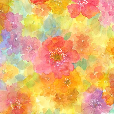 Sun Kissed - Cellophane Petals - Multi Organza Designs, Multi Color Flowers, African American Quilts, Flower Print Pattern, Botanical Flower Art, Allover Design, Crazy Wallpaper, American Quilt, Baby Garments