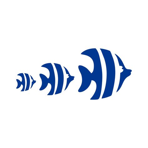 "Three striped fish playing follow the leader.  Available in 14 different colors.  5.6\" by 2.5\" Vinyl cutout stickers for your car, truck, SUV windows, or any glass surface.  Also great for laptops, notebooks, Ipads, Macbooks or any flat, clean metal, wood or plastic surface, like a skateboard, file cabinet, toolbox, wall, etc.    And all are made in America. These vinyl cut-out stickers are weather resistant, cut from durable high quality vinyl and will last for years to come. All of our vinyl cutout stickers come with an unconditional, 100% satisfaction guarantee. Application Directions:   1. Rub firmly over design (use a squeegee, credit card or spoon) 2. Gently peel back tape and design from backing 3. Apply design to a clean, dry, smooth surface 4. Rub firmly over entire design 5. C Cutout Stickers, Striped Fish, Clean Metal, Stained Glass Patterns Free, Striped Walls, Follow The Leader, Water Drawing, Wood Carving Designs, How To Clean Metal