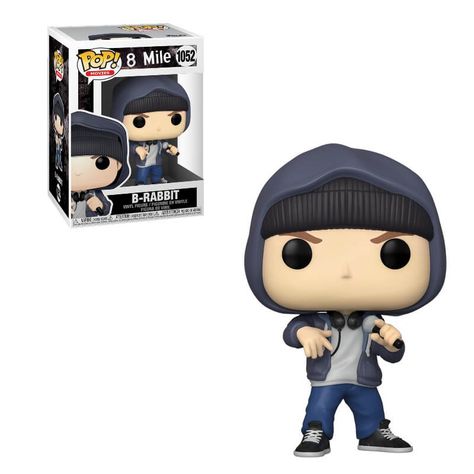 Eminem Pop Funko, Eminem Funko Pop, Funko Pop Aesthetic, 8 Mile Eminem, Eminem 8 Mile, B Rabbit, Best Funko Pop, Funko Pop Dolls, Eminem Rap