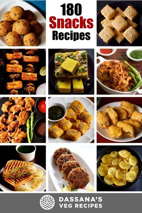 You will find a snack for every occasion – from simple to exotic. The snacks can be served with evening tea. You can also have these as a mid-morning or mid-evening snack. These snacks are from the Indian cuisine as well as World cuisine. Indian Snacks Recipes, Evening Snacks Indian, Instant Snacks, Snacks Indian, Fried Snacks, South Indian Snacks, South Indian Recipes, Veg Snacks, Indian Appetizers