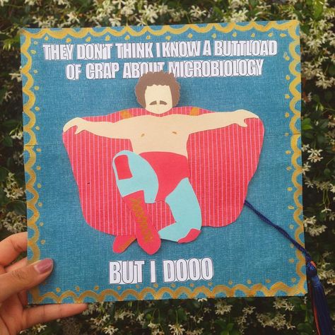 Nacho Libre themed graduation cap design // follow us @motivation2study for daily inspiration Diy Graduation Caps, Graduation Cap Designs College, Grad Cap Ideas, Funny Graduation Caps, Nacho Libre, High School Graduation Cap, Grad Cap Designs, Diy Graduation Cap, Diy Graduation