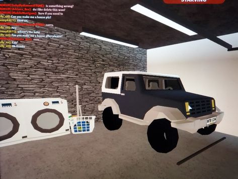 Bloxburg Car, Bloxburg Garage Ideas, Bloxburg Garage, Big Garage, Blocksburg Room Ideas￼, Famous Hairstyles, Victorian Modern, Garage Room, Modern Garage