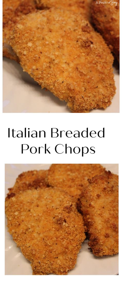 Italian Breaded Pork Chops Italian Breaded Pork Chops Baked, Italian Breaded Pork Chops, Broiled Pork Chops, Breaded Pork Chops Baked, Italian Pork Chops, Crock Pot Italian, Pork Dinners, Italian Pork, Breaded Pork Chops