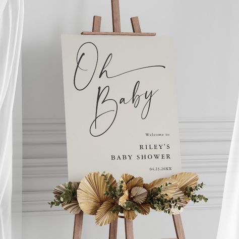 Spring Baby Shower Ideas Neutral, Gender Neutral Baby Shower Decorations, Gender Neutral Baby Shower Ideas, Neutral Baby Shower Decor, Modern Baby Shower Themes, Welcome Baby Signs, Jar Desserts, Baby Shower Decorations Neutral, Baby Shower Gender Neutral