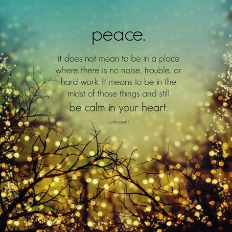 Peace does not mean being in a place where there is no noise, trouble or work, but to be in the midst of those things and be calm in your heart Holiday Season Quotes, Brene Brown Quotes, Season Quotes, Photo Facebook, Brene Brown, Peace Quotes, Verse Quotes, Beautiful Words, Christian Quotes