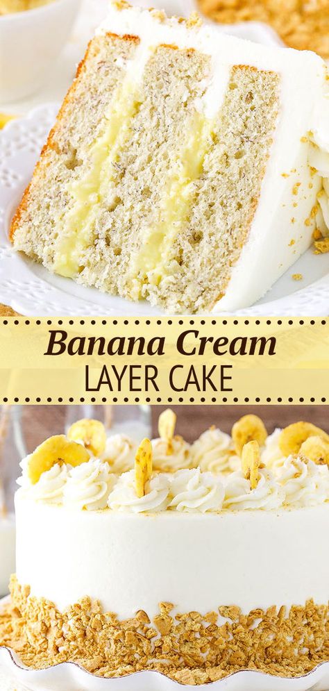 Best Banana Cake, Moist Banana Cake, Banana Cakes, Vanilla Pastry Cream, Layer Cake Filling, Homemade Pastry, Weight Watcher Desserts, Pastry Cream Filling, Icing Recipes