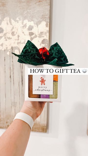 Shelby | Gift-in-a-Box Guide on Instagram: "A cute & unique way to gift tea this Christmas! This tea Gift-in-a-Box makes the cutest neighbor gift for tea lovers. Just pop your favorite tea bags in my favorite boxes of all time, add some biscoff or small festive Trader Joe’s biscotti add it to a cute bottle of honey and you’re ready to go!" Tea Christmas Gifts, Tea Lovers Gift Basket, Tea Gift Ideas, Cute Bottle, Winter Tea, Tea Lovers Gift, Gift Tea, Tea Drinkers, Neighbor Gifts