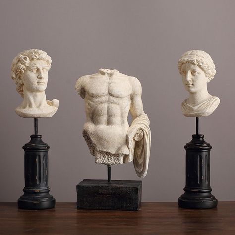 Greek Mythology Sculpture, Mythology Sculpture, Greek Decor, Ancient Greek Sculpture, Goddess Sculpture, Statue Art, Head Statue, Greek Gods And Goddesses, Greek Sculpture