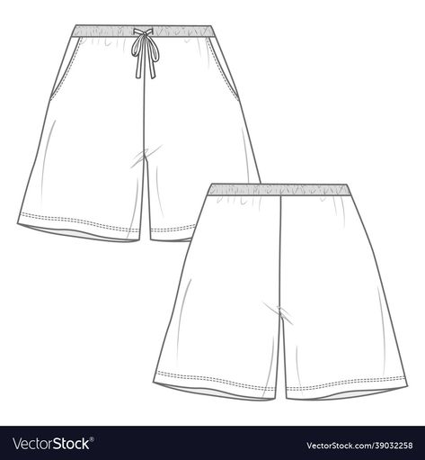 Short Pants Drawing, Shorts Template, Fashion Flat Sketch, Hipster Haircut, Shorts Drawing, Pants Drawing, Shorts Design, Hipster Hairstyles, Illustration Template