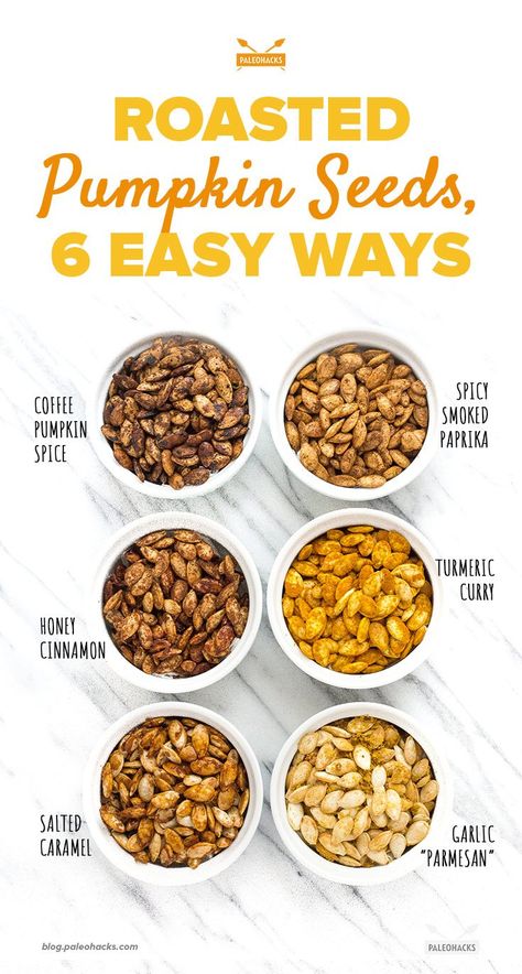 Roasted Pumpkin Seeds, 6 Easy Ways | Paleo, Gluten Free, Vegetarian Oven Roasted Pumpkin Seeds, Maple Roasted Pumpkin Seeds, Best Pumpkin Seed Recipe, Savory Pumpkin Seeds, Pumpkin Seed Recipes Roasted, Spicy Roasted Pumpkin Seeds, Perfect Pumpkin Seeds, How To Roast Pumpkin, Homemade Pumpkin Seeds