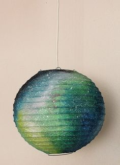 Space Fairy, Homemade Lanterns, Galaxy Bedroom, Galaxy Room, Paper Projects Diy, Lantern Lighting, Lobby Decor, Dance Themes, Painting Lamp Shades