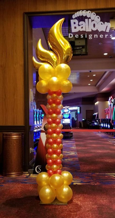 Balloon Designers | Seattle Washington Balloon Decor Sports Event Decor, Olympic Balloon Arch, Olympic Theme Party Decorations, Olympic Party Decorations, Olympic Theme Party, Olympic Theme, Olympic Party, Balloon Display, Going For Gold