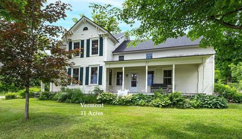 c.1843 Vermont Greek Revival Farmhouse For Sale on 11 Acres $642,000 - Country Life Dreams Greek Revival Farmhouse, Rural Lifestyle, Tin Ceiling, Greek Revival, Historic Preservation, Urban Area, National Forest, Country Life, Historic Homes