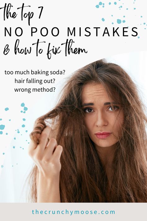 Am I doing no poo wrong? Lots of people attempt no poo and lots of people fail. I get lots of messages from people asking me to help troubleshoot their method. Here are the most common mistakes I've seen and how to correct them. Too much baking soda? Hair falling out? Wrong method? Dandruff? Baking Soda Hair, Baking Soda Hair Wash, No Poo Method, No Poo Hair, Apothecary Diy, Diy Shampoo Recipe, Baking Soda For Hair, Hair Falling, Baking Soda Benefits