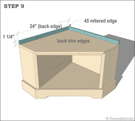 Mudroom Corner Bench Plans – Remodelaholic Kandang Hamster, Corner Bench With Storage, Diy Bank, Corner Storage Shelves, Diy Projects Plans, Corner Bench, Corner Tv, Corner Storage, Bench Plans