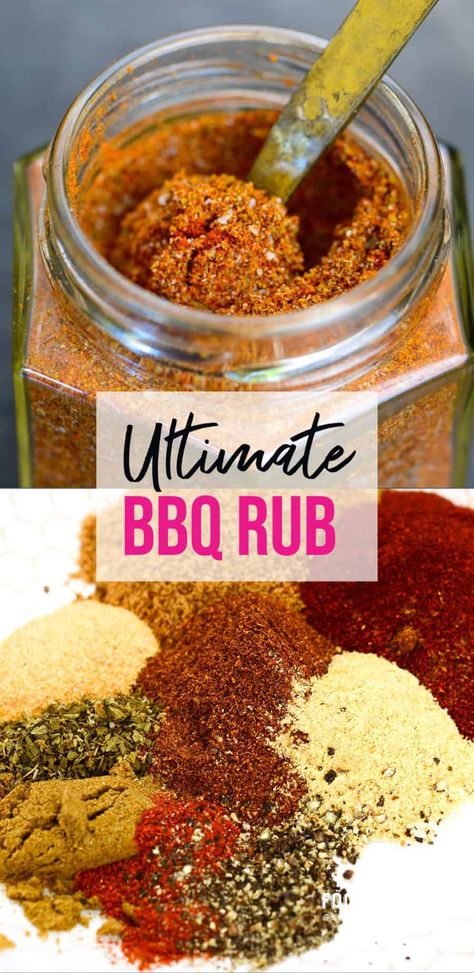 You know how you are always searching for the PERFECT BBQ Rub recipes. Look no further. This is it! I've tried hundreds of BBQ Rubs and I finally crafted the perfect one. #bbqrub #recipes #grilling Best Bbq Rub Recipe, Homemade Bbq Rub, Rib Rub Recipe, Best Grilled Chicken Recipe, Bbq Rub Recipe, Recipes Grilling, Bbq Dry Rub, Homemade Dry Mixes, Bbq Spice