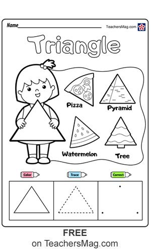 Shape Worksheets for Preschool and Kindergarten. This page of geometry worksheets focuses on shape recognition for the preschool and kindergarten child. Triangles Activities, Shape Worksheets For Preschool, Shapes Worksheet Kindergarten, Worksheets For Preschoolers, Shape Activities Preschool, Shape Tracing Worksheets, Triangle Worksheet, Shapes Kindergarten, Geometry Worksheets