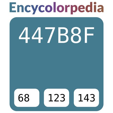 Valspar Paint Dragon's Lair R176B / #447b8f Hex Color Code Behr English Channel, Cloverdale Paint, Pittsburgh Paint, Porter Paint, Crown Paints, Robin Blue, Kelly Moore, Valspar Paint, Hex Color