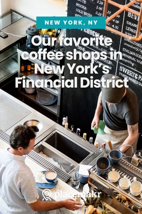 Explore the best coffee shops in NYC's Financial District, from hidden gems to trendy spots. Coffee Shops In New York, Shops In New York, Street Coffee, Best Coffee Shop, Local Coffee, Local Coffee Shop, Nyc Shopping, Financial District, Cool Cafe