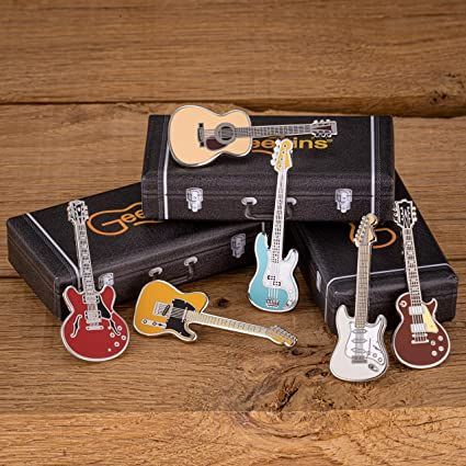 Strat Guitar, Blue Electric Guitar, Guitarist Gifts, Miniature Guitars, Fender Strat, Martin Guitar, Guitar Pins, Les Paul Guitars, Guitar Gifts