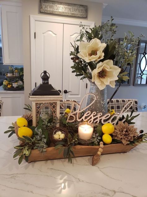 Dining Table Decor Centerpiece, Dough Bowl Decor, Easter Table Centerpieces, Farmhouse Table Centerpieces, Bowl Decor, Table Centerpieces For Home, Dining Room Table Centerpieces, Tafel Decor, Countertop Decor