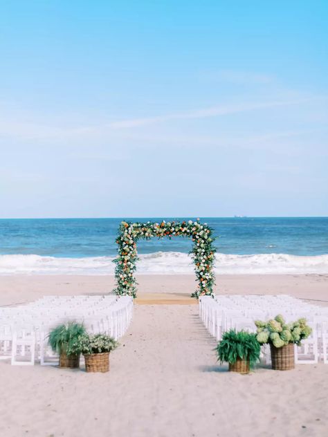 Beach Wedding Aisles, Beach Wedding Decorations Reception, Ceremony Aisle, Summer Wedding Decorations, Wedding Aisle Decorations, Wedding Beach Ceremony, Waterfront Wedding, Beach Ceremony, Coastal Wedding