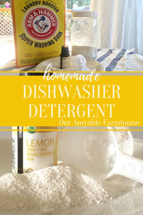 This frugal, simple homemade dishwasher detergent replaces the toxic store brands. A DIY that actually works! Dishwasher Detergent Diy Borax Free, Toxin Free Dishwasher Detergent, Diy Dishwashing Detergent, Diy Dish Washing Detergent, Dish Washer Detergent Diy Recipe, Diy Dishwasher Detergent Powder, Powder Laundry Detergent Homemade, Non Toxic Dishwasher Detergent, Organic Dishwasher Detergent