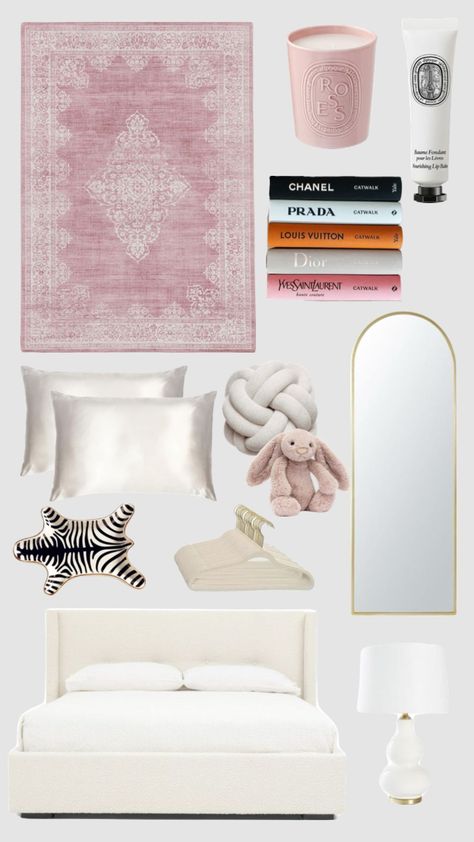 room inspo! #stockholmstyle #stockholmstyleroom #roominspo #diptyque #jellycat #catwalkbooks Coastal Granddaughter Bedroom, Granddaughter Bedroom, Bedroom Pink, White Room Decor, Coastal Granddaughter, White Room, Dream Apartment, Teen Bedroom