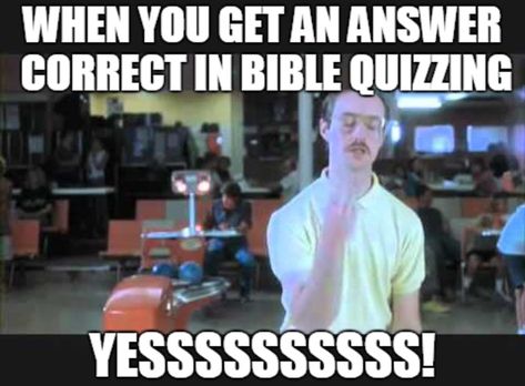 Bible Quizzing Funny, Bible Quizzing, Bible Quiz, Napoleon Dynamite, Daily Devotion, Ephesians 1, Bible Devotions, Christian Humor, Daily Devotional