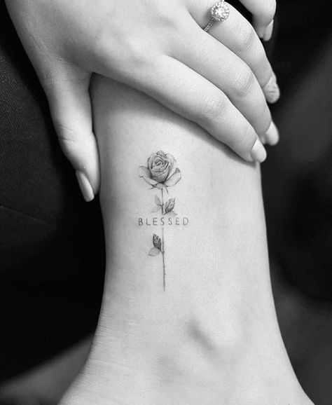 Rose Ankle Tattoo, Ankle Tattoo Ideas For Women, Rose Tattoo On Ankle, Ankle Tattoo Ideas, Ankle Tattoos For Women, Watercolor Tattoo Flower, Shape Tattoo, Inspiration Tattoos, Tattoo Ideas For Women