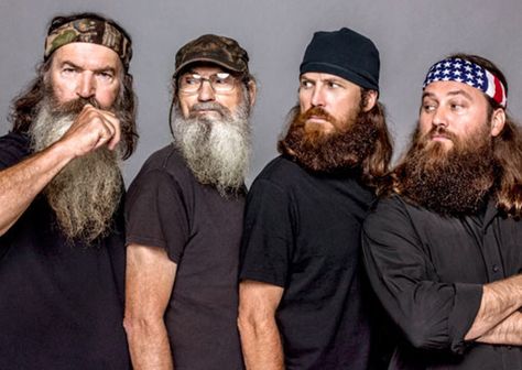 The Before-and-After Pics of the Phony Duck Dynasty Clan. Feeling manipulated yet? Duck Dynasty Family, Jase Robertson, Willie Robertson, Phil Robertson, Robertson Family, Duck Commander, Duck Pins, Duck Calls, Tyler Oakley