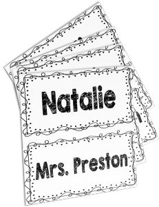 Name Tags With Cricut, Black And White Name Tags Free Printable, Editable Tags Free Templates, Name Tags Printable Templates Free, Free Editable Name Tags, Name Tags Printable Templates, Name Tags For School, Cubby Name Tags, Diy Name Tags