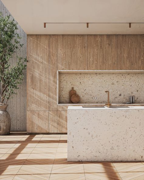 Whether you prefer a classic or contemporary aesthetic, ARCA´s Terrazzo Calacatta offers endless possibilities. Imagine cooking and entertaining in a space that is both functional and visually stunning #ARCAStone . . #kitchendesign #calacatta #terrazzo #architecture #homedesign #interiors #moderninteriors #designprocess #luxuryinteriors #luxuryhomes #interiordesign #homedesign Terrazzo Island Kitchen, Terrazzo Fireplace, Terrazo Kitchen Counters, Kitchen Terrazzo, Terrazzo Counter, Terrazzo Countertop, Terazzo Floor, Terrazzo And Wood, Terrazzo Kitchen