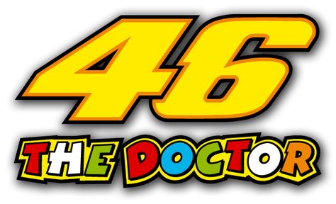 The Doctor 46 Valentino Rossi Logo, Vale Rossi, Vr46 Valentino Rossi, Doctor Logos, Motogp Rossi, Motogp Valentino Rossi, Valentino Rossi 46, Bike Stickers, Valentino Rossi