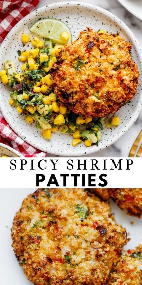 Easy Air Fryer Shrimp, Shrimp Cake, Shrimp Patties, Munchkin Time, Air Fryer Shrimp, Cocktail Shrimp Recipes, Shrimp Cakes, Fresh Shrimp, Seafood Recipe