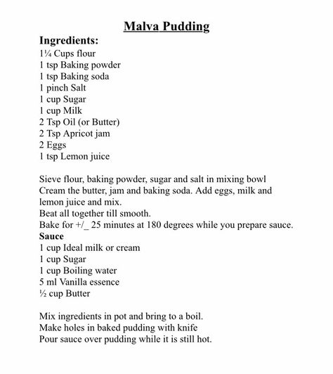 Neil Malva Pudding Easy Malva Pudding Recipe, Malva Pudding Recipe, African Desserts, Homemade Doughnut Recipe, Pudding Recipes Homemade, Pudding Desserts Recipes, Malva Pudding, Homemade Doughnuts, Cookie Recipes Homemade