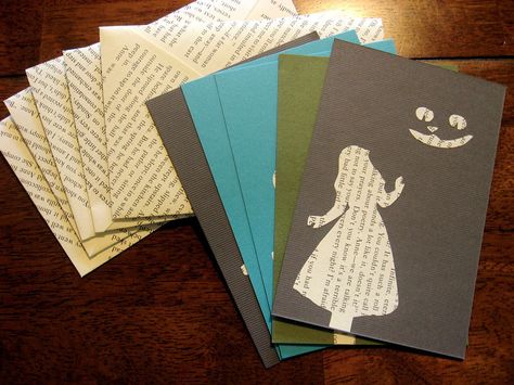 Cards: Tear out old book pages to make greeting cards. The background is suitable for all types of occasions — birthdays, graduations, and more. Book Themed Crafts, Old Book Crafts, Recycled Books, Book Page Crafts, Upcycle Books, Book Page Art, Photo Greeting Cards, Old Book Pages, Diy Crafts To Do