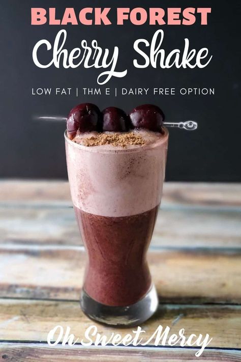 Cherry Shake, Thm Smoothies, Trim Healthy Mama Diet, Thm E, Perfect Health Diet, Thm Drinks, Trim Healthy Mama Plan, Trim Healthy Momma, Cherry Smoothie